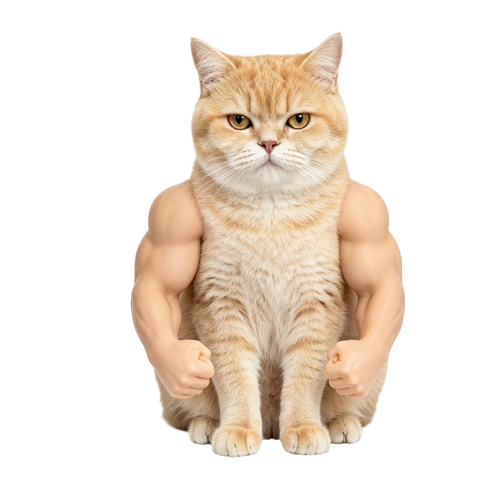 Cat Muscle Arms, 3D Printed Muscular Arms Pet Costume Cosplay Accessory