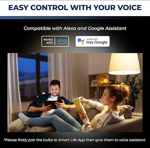 Miniatura 3 de Bombilla inteligente equivalente a 100 W, bombillas inteligentes WiFi de 1350 lm 11 W compatibles con AlexaGoogle AssistantSmart Life, bombilla que