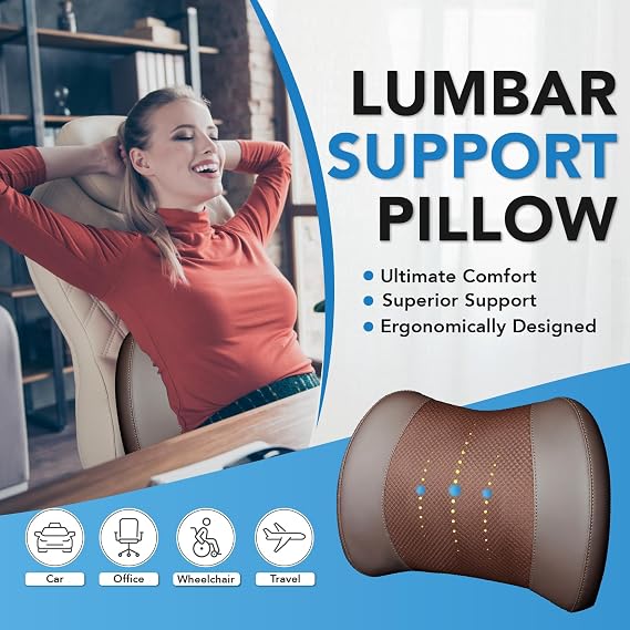 Lofty Aim Lumbar Support Pillow for Car, Car Seat Back Support for Driving