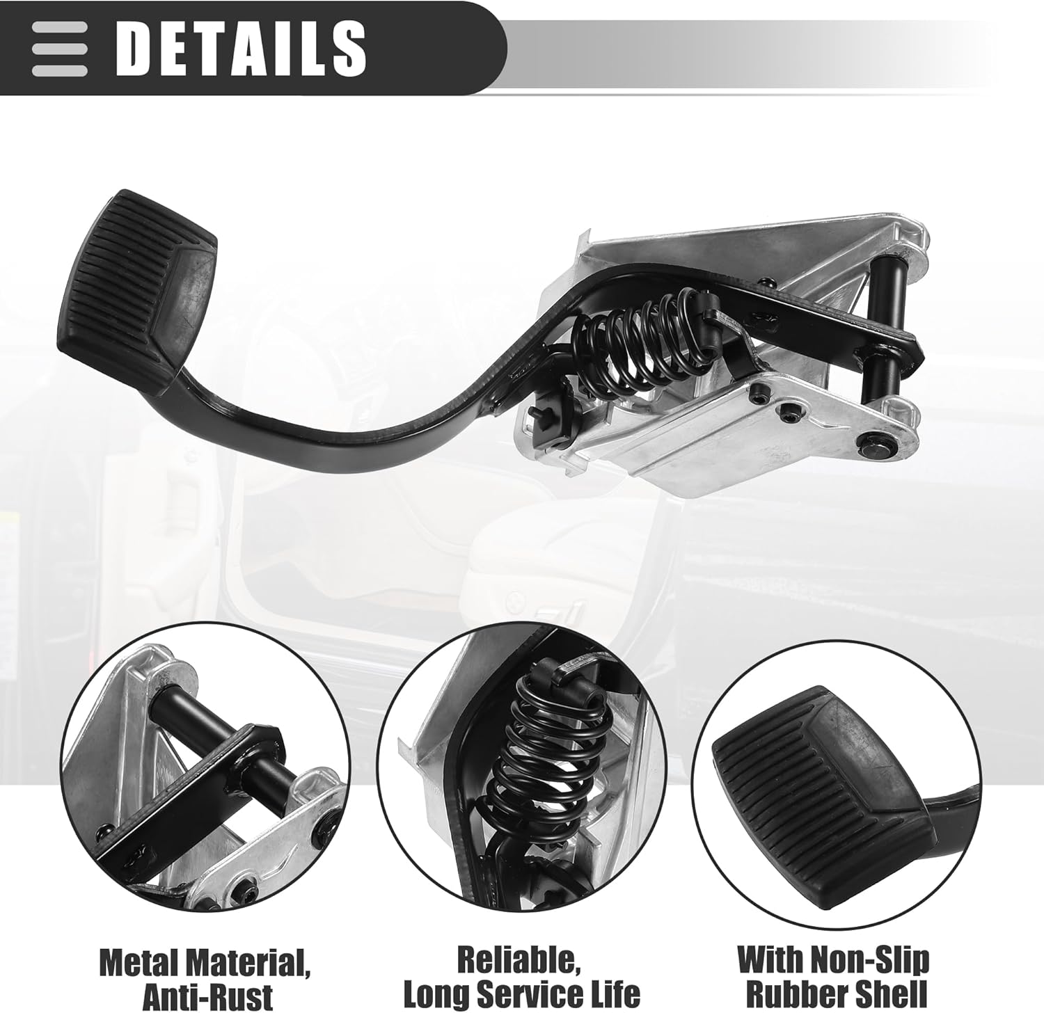 Motoforti Diesel Clutch Pedal Assembly, for Ford F250 F350 F450 F550 Super Duty 7.3L 1999 2000 2001 2002 2003, YC3Z-7B633-BA, Clutch Foot Pedals with Bracket, Metal Silver Tone