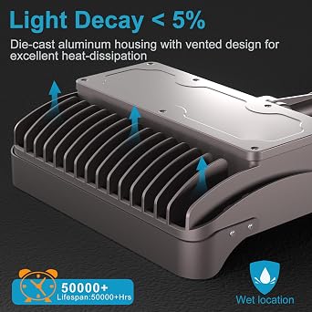 Lightdot 120W LED Flood Light Outdoor, 450W Equivalent 8400LM 5000K Daylight, IP65 Waterproof ETL Listed Outdoor Flood Lights for Yard Driveway Security Flagpole (4 Pack)