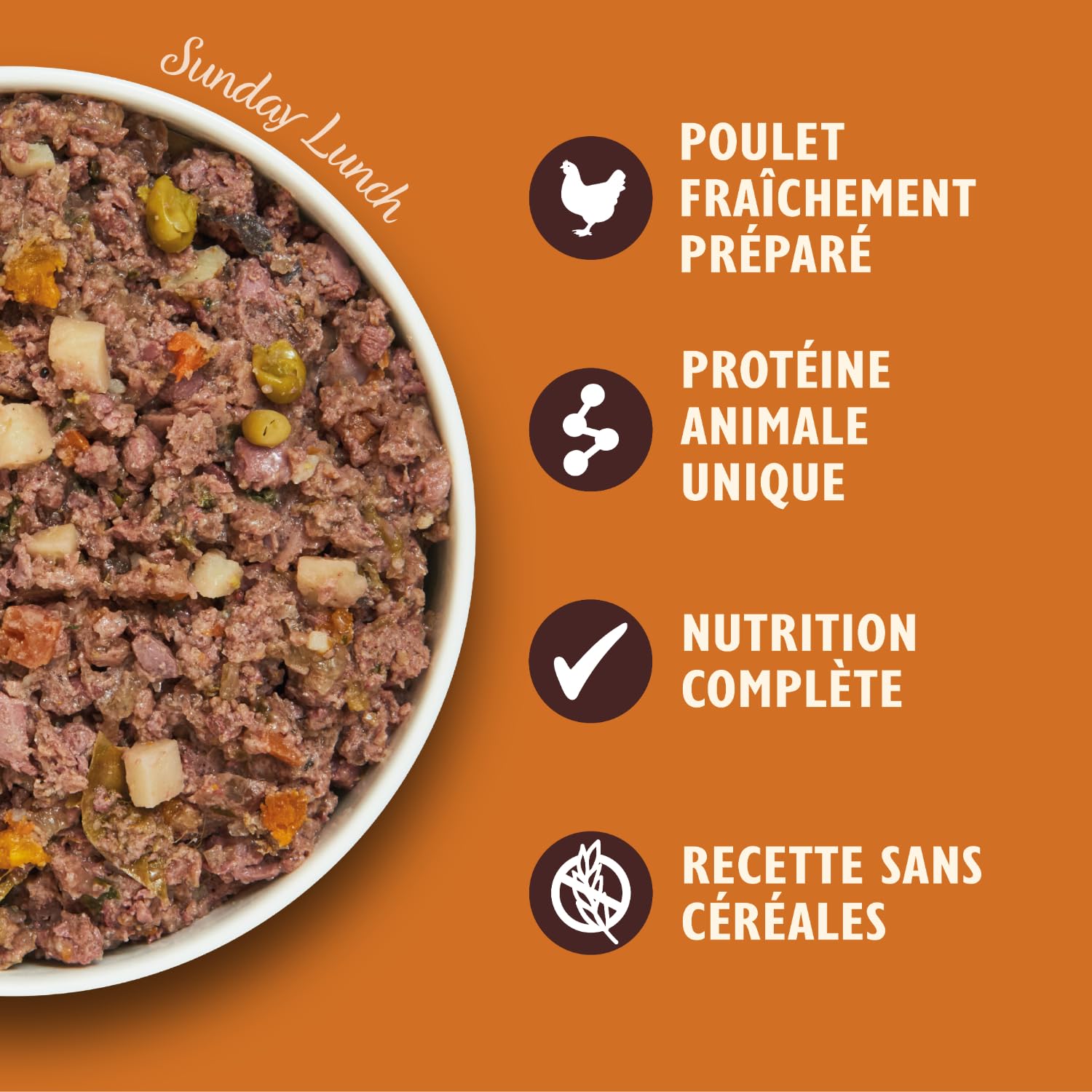 Lily's Kitchen Aliment humide naturel en boîte pour chiens adultes, Déjeuner dominical, recette sans céréales (6 x 400g Conserve)