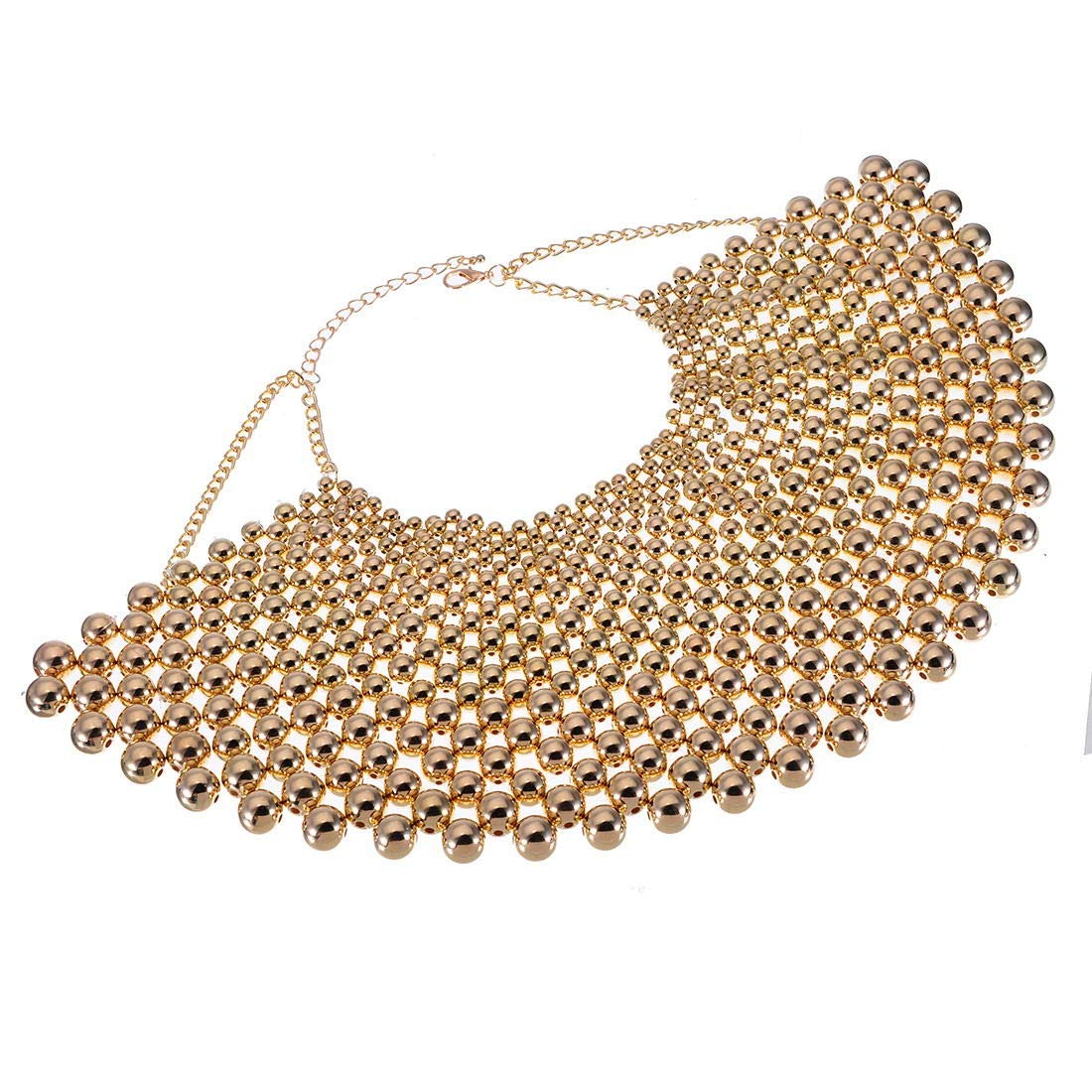 Bib Collar Necklace Chunky CCB/Crystal/Pearl Resin Beads Chain Choker Statement Necklace Womens Fashion Jewelry Necklace