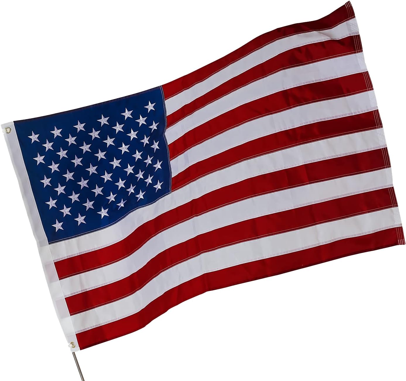 Fan Desen-American Flag 3x5 Ft,Heavy Duty Polyester Waterproof USA Flag,Deluxe Embroidered Stars,Sewn Stripes and Brass Grommets,US Flag 3x5 For Outdoors