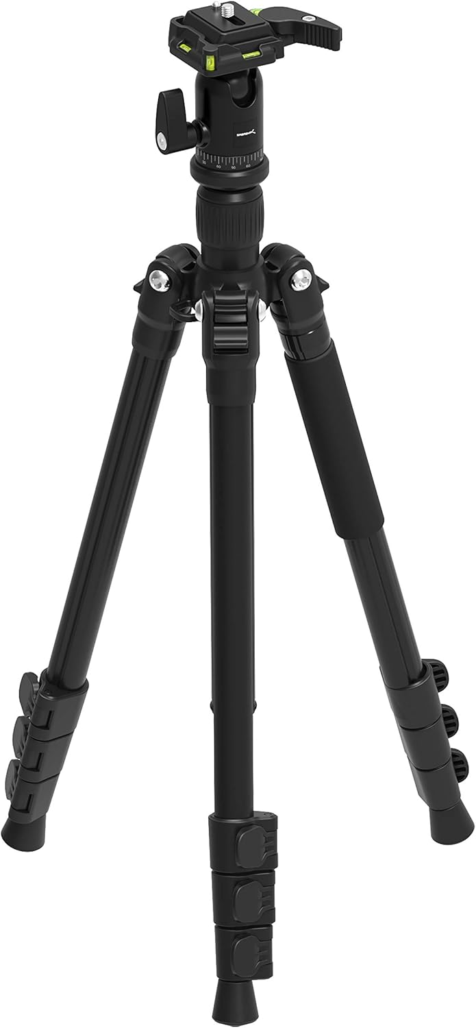 SABRENT 56 Inch Aluminum Tripod with 360 Degree Full Motion Camera Mount (TP-AL56)