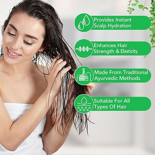 Miniatura 2 de Aceite reparador de cabello Amla, restaura el cabello seco y dañado, hace que el cabello sea sedoso, suave y brillante, mejora la suavidad y