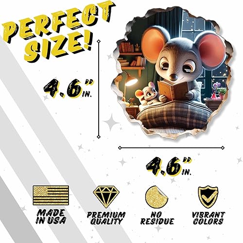 Miniatura 43 de The Mice That Stole Christmas - Calcomanía de pared, decoración navideña, extraíble, amantes de la Navidad, niños, calcomanías de pared con agujero