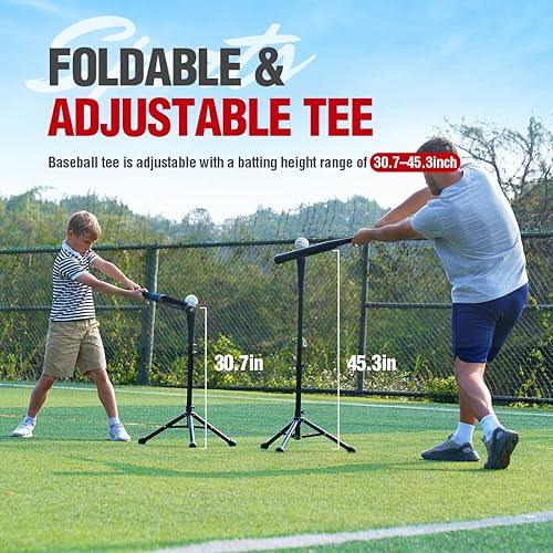 Miniatura 3 de Zupapa Combo de práctica de béisbol y sóftbol  Paquete de 12 camisetas de red de 7 x 7 pies  Juego de 12 pelotas de béisbol, zona de golpe vívido