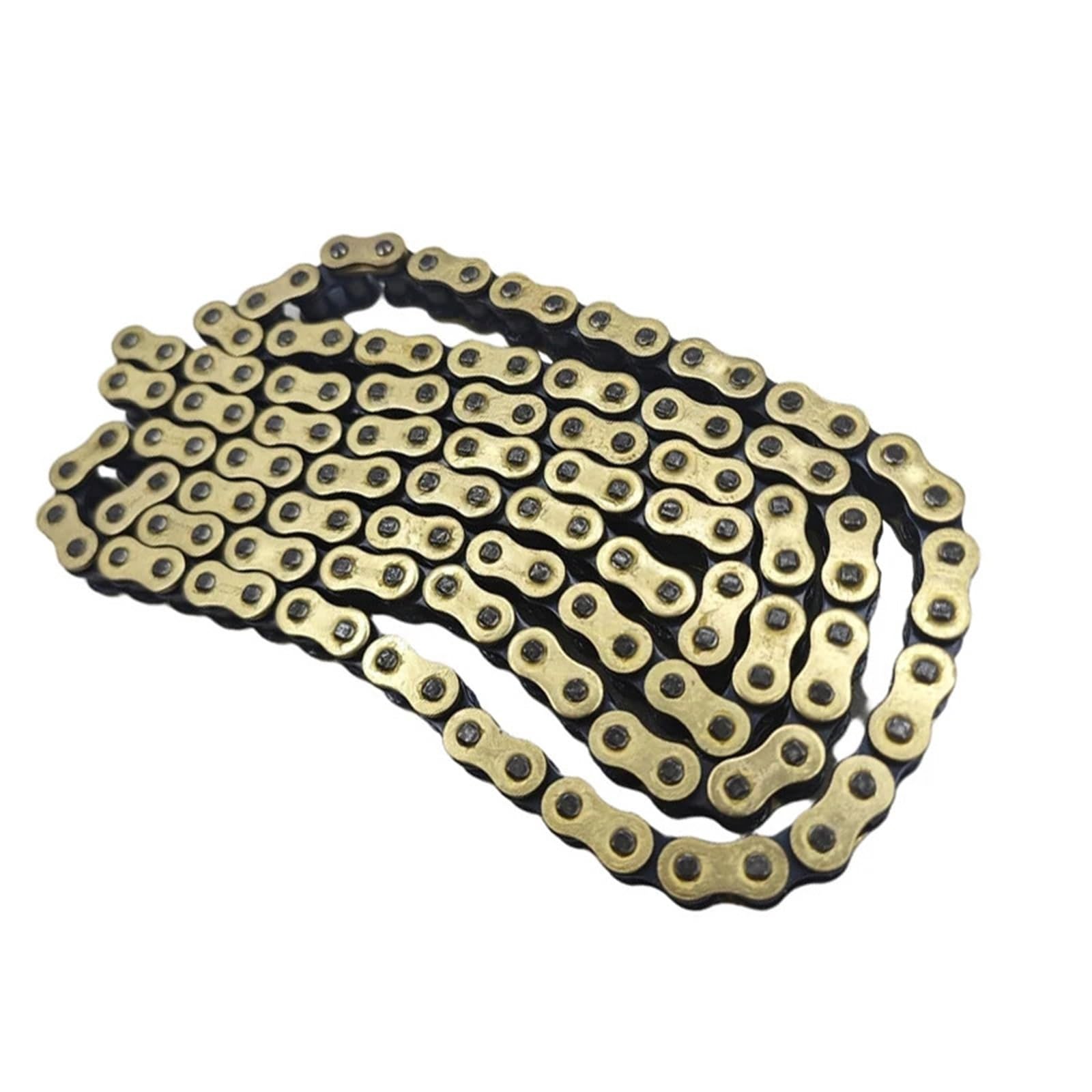 Set di guarnizioni per catene con O-ring per moto, adatti per catene da 428, 100-132 maglie, per quad, pit bike, go-kart, moto da cross, metallo. Catena di trasmissione(428H Chain 132 Links)