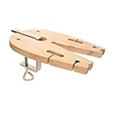 The Beadsmith Small Bench Pin with Vise – V-Slot & Side Slots for Sawing & Metal Filing – Made of Wood, 4” x 6” – Jewelry Clamp Tool for Workbench or Table Vise