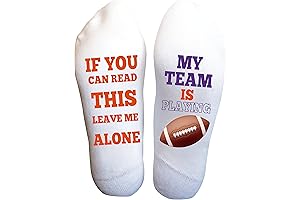 Awesome Fun Football Novelty Socks Designed for Ages 6-14 with Unique Sayings