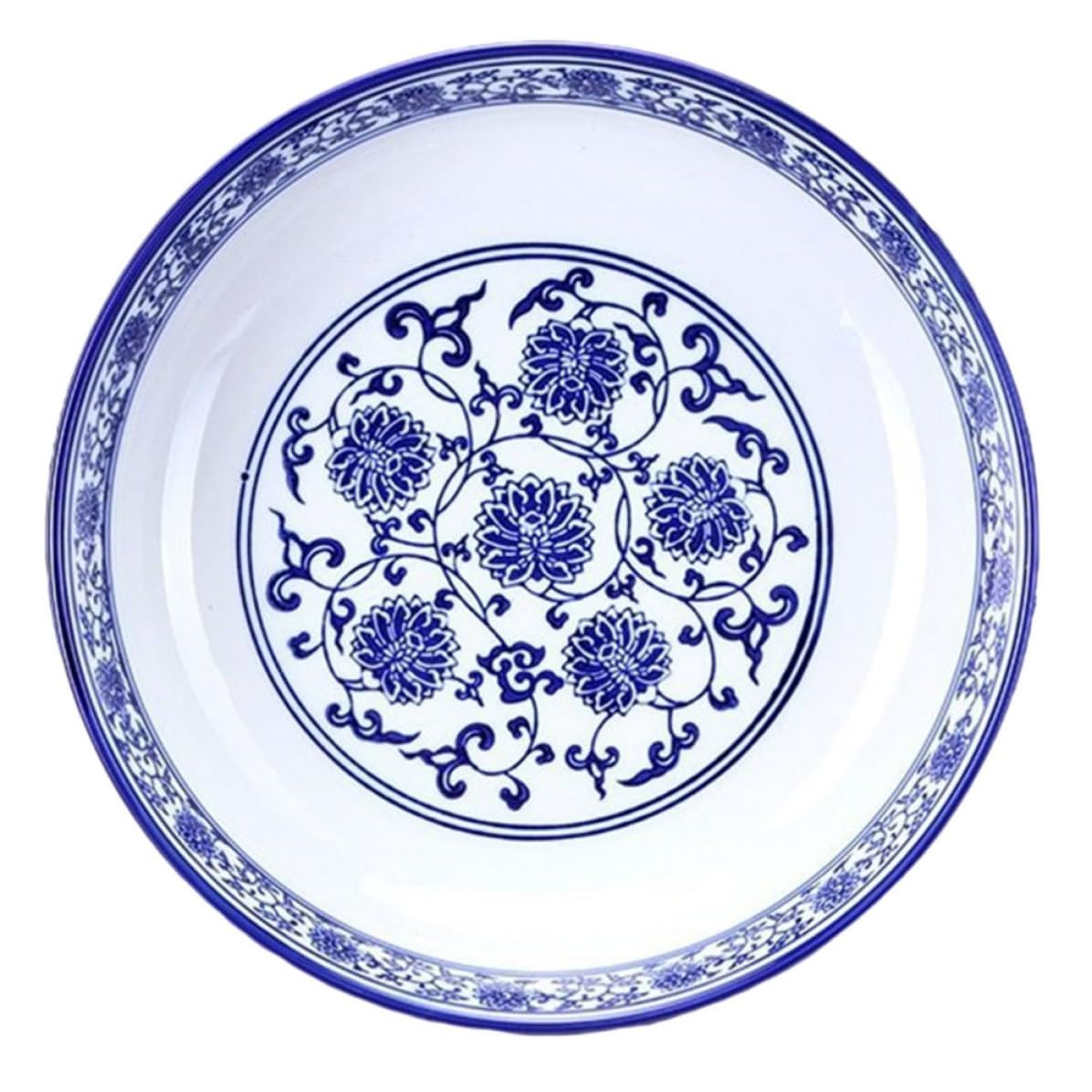 Veemoon Tazón de Cerámica para Cocina Estilo Chino Azul Ramen
