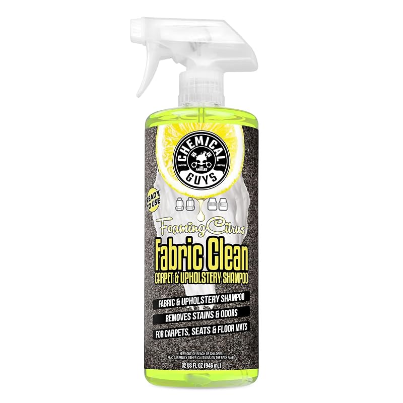 Chemical Guys Limpador Espumante de Tecidos e Carpetes Automotivos, Pronto para Uso, 946 mL