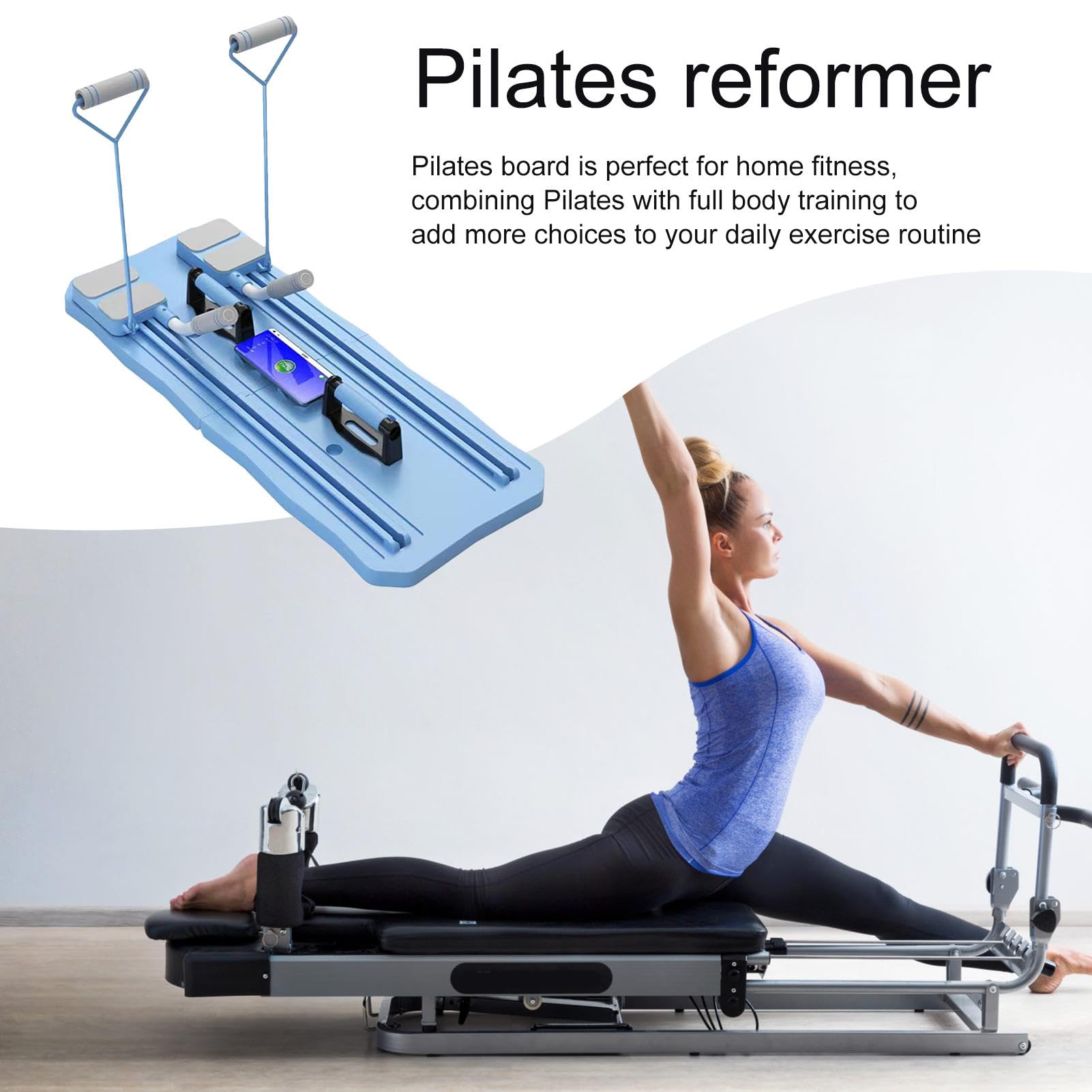 Kit di riformatore portatile per palestra domestica per principianti e appassionati di fitness, attrezzatura per esercizi fitness, attrezzatura multifunzionale per allenamento