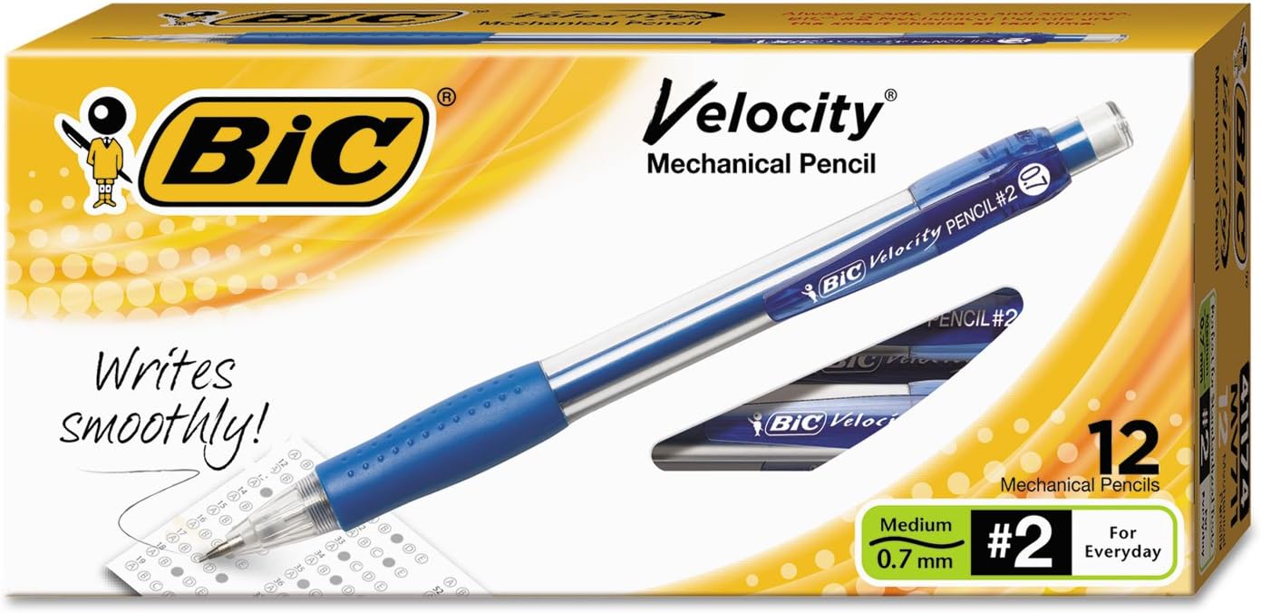 BIC Velocity Mechanical Pencils, With Colorful Barrel