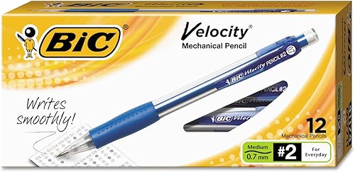 BIC MV711BK Velocity - Lápiz mecánico original, 0.028 in, azul