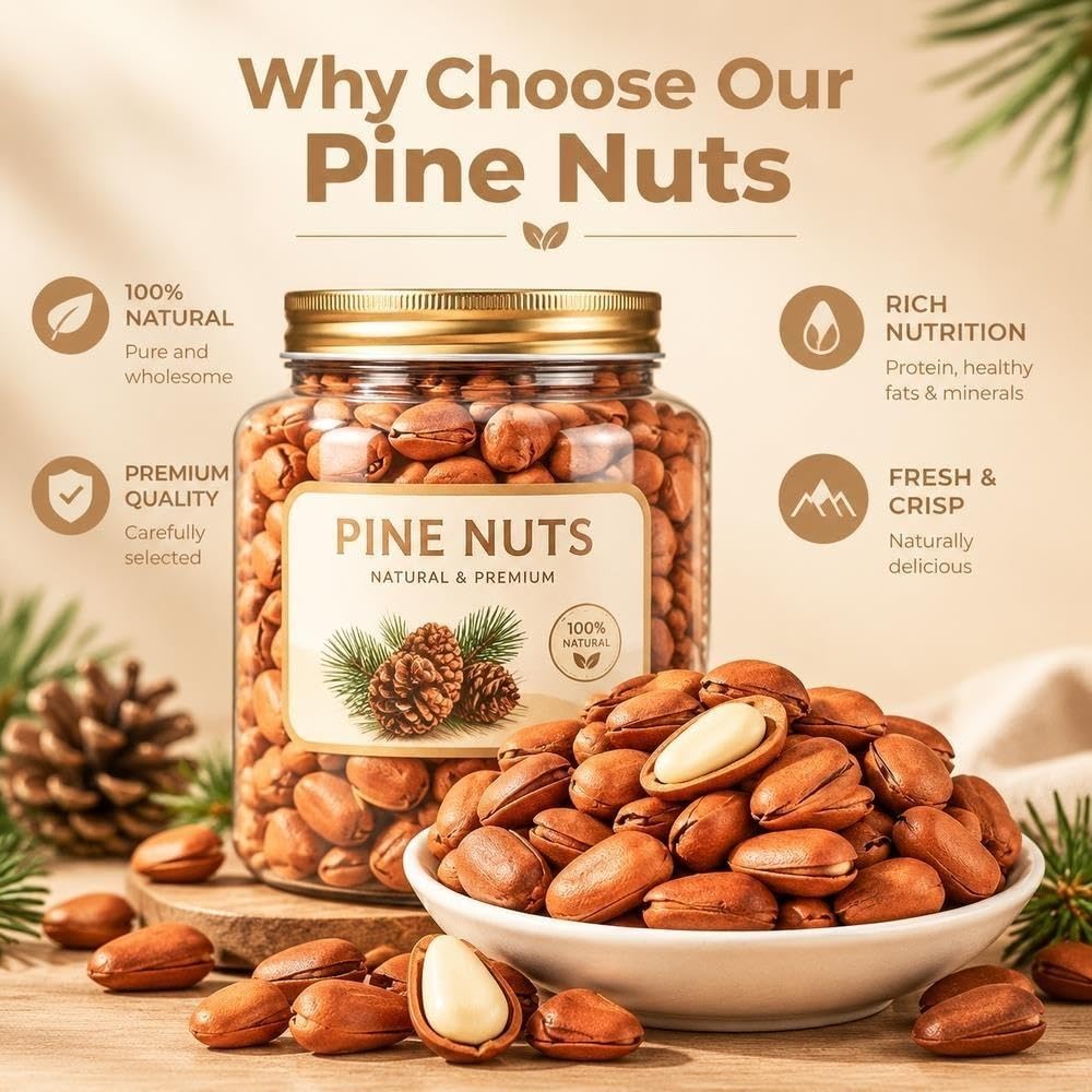 Grands pignons de pin pot en verre de 500 g