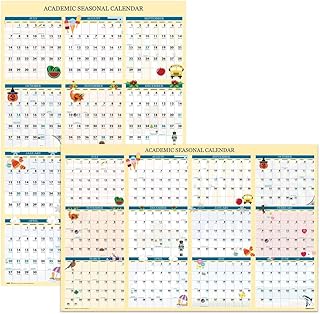 House of Doolittle 24 in. x 37 in. 12-Month (Jul 2025-Jun 2026) Recycled Academic Seasonal Laminated Wall Calendar