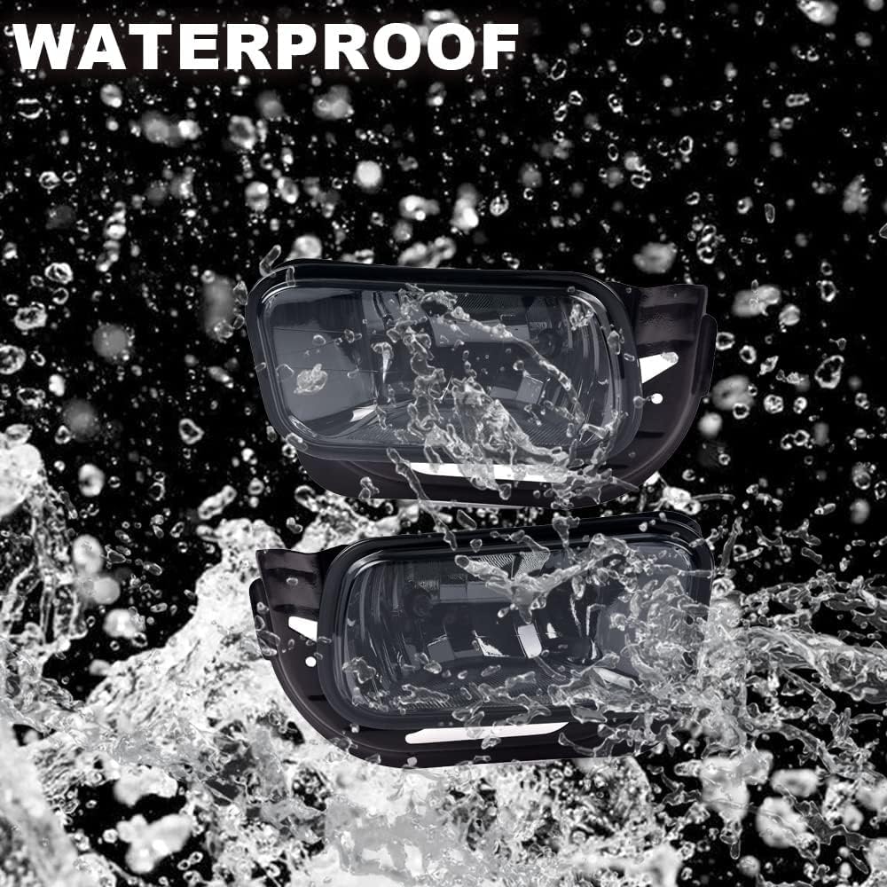 G-PLUS Front Bumper Fog Lights Assembly Fit For Dodge Ram 1500 2009-2012/Ram 2500 3500 2010-2018 Smoke Lens Driving Lamps w/Bracket Bulb CH2594102 CH2595102