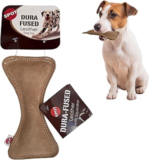 SPOT Dura-Fused Leather Small Bone Dog Toy