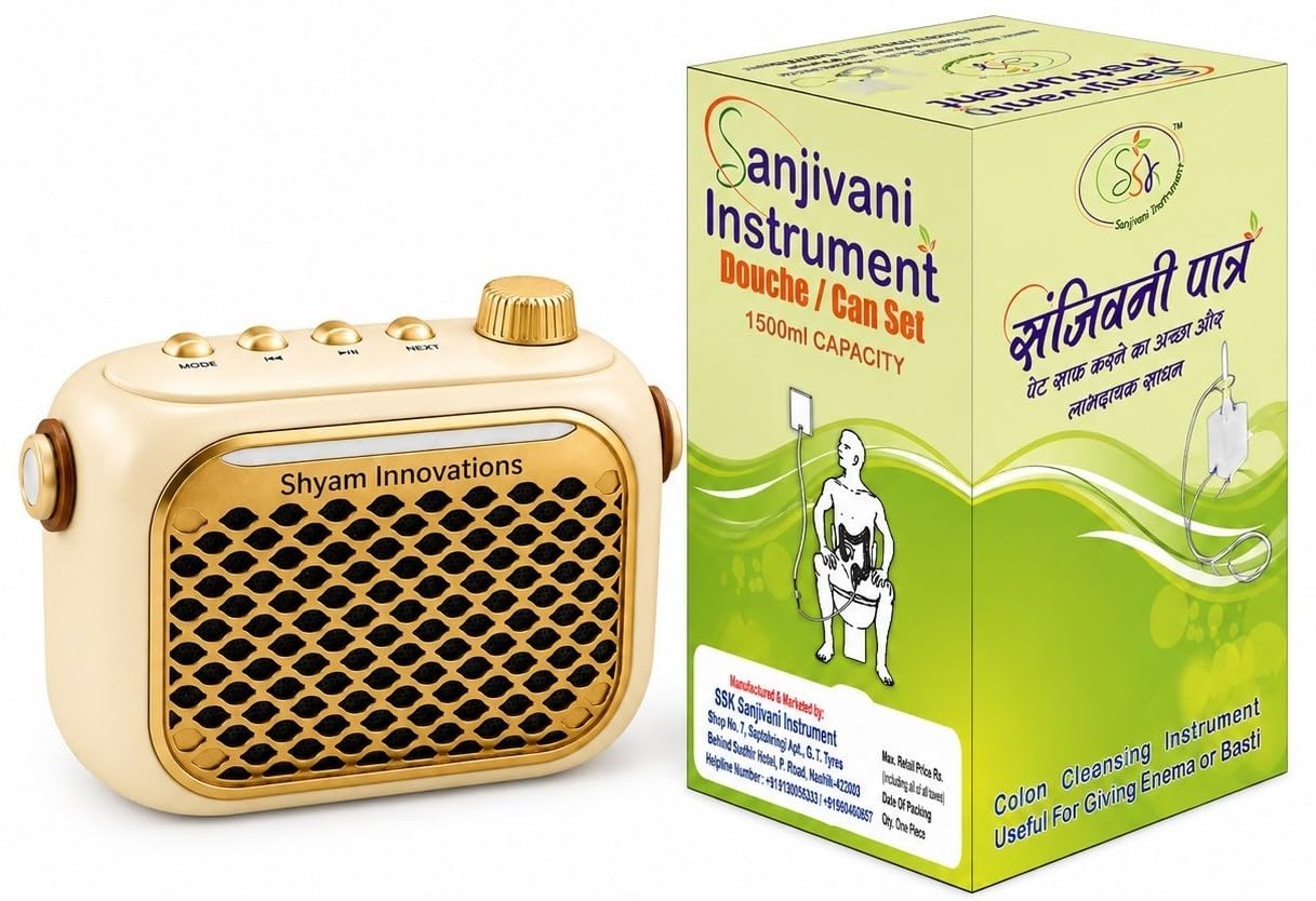 SHYAM INNOVATION Emotional Wellness Frequency Audio Device with Sanjivani Enema Can Set | 432Hz, 528Hz, Alpha & Theta Range Sound Frequency Machine | Ambient Audio for Mindfulness, Relaxation & Indoor Listening