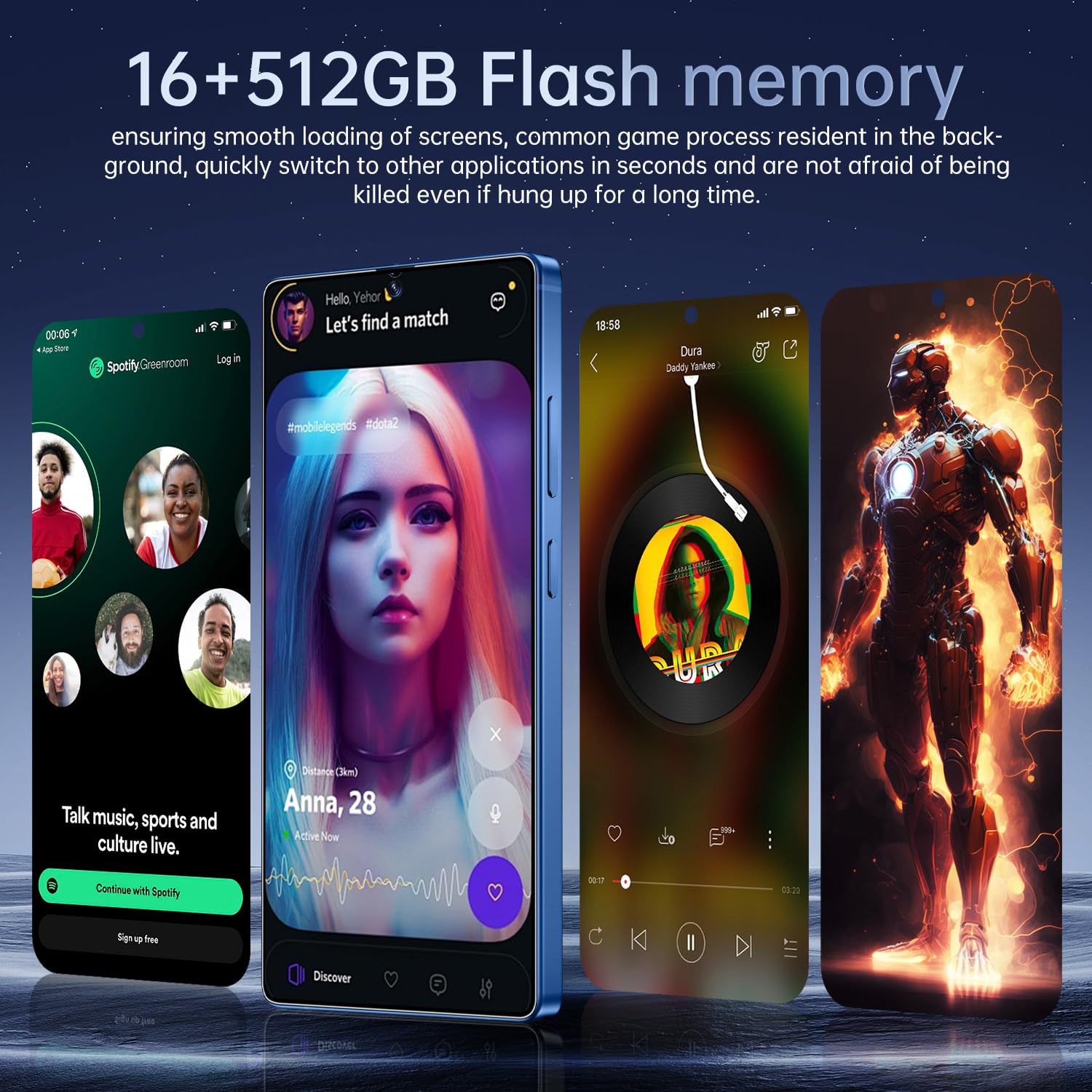 I25 Ultra Smartphone 16GB+512GB Android 14 Smartphone, 6.99" FHD+ Display, 7000mAh Battery, 108MP+68MP Dual Camera, Built-in Pen Stylus, Fast Performance Large Memory (Cyan)
