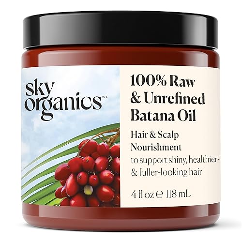 Sky Organics - Aceite de batana, 4 fl oz - 100% crudo y sin refinar - Nutrición para el cabello y el cuero cabelludo - Ácidos grasos, antioxidantes