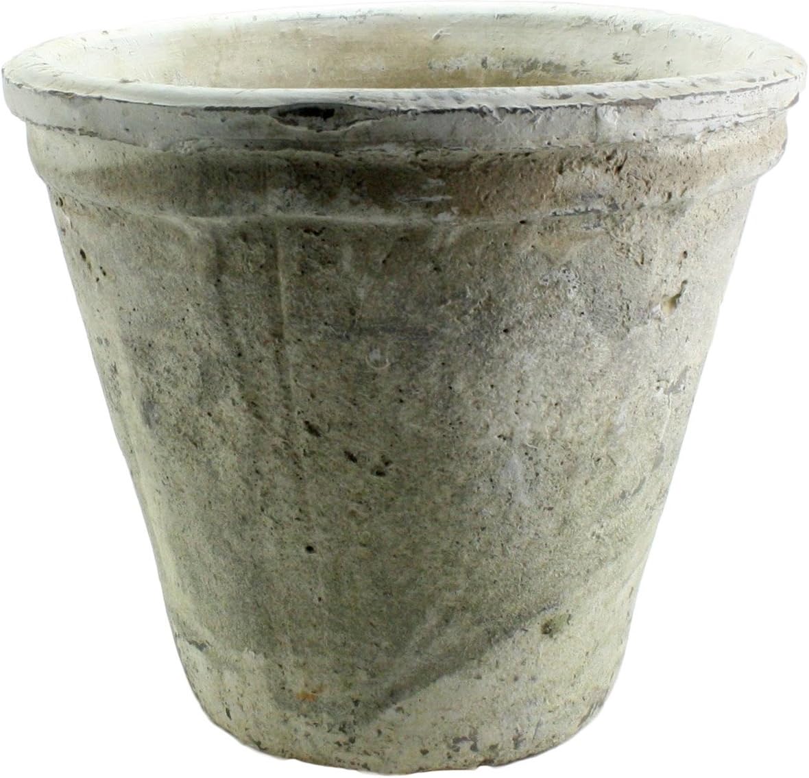 HomArt Rustic Terra Cotta Tomato Pot, Small, Antique Whitestone, 1-Count
