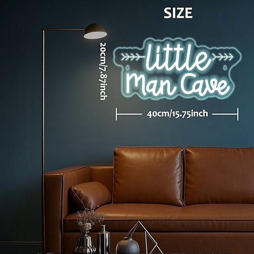 Miniatura 3 de Letrero de neón de la cueva de Little Man, arte de pared LED retro para garaje, sala de juegos, decoración de bar deportivo, alimentado por USB,