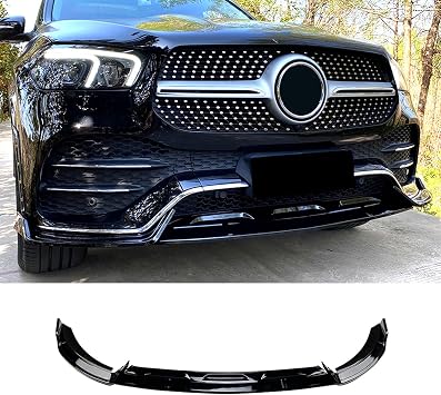 Front Lip Compatible with Mercedes Benz GLE-Class W167 C167 GLE350 GLE450 GLE53 AMG 2019-2023 Front Bumper Lip Spoiler Splitter Diffuser Body Kit, Glossy Black