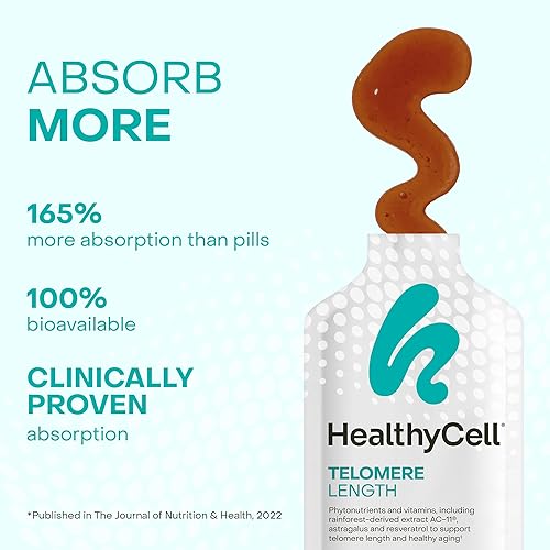 Miniatura 9 de Healthycell Longitud del telómero  Suplemento para alargar los telómeros y la reparación del ADN antienvejecimiento salud celular soporte de células