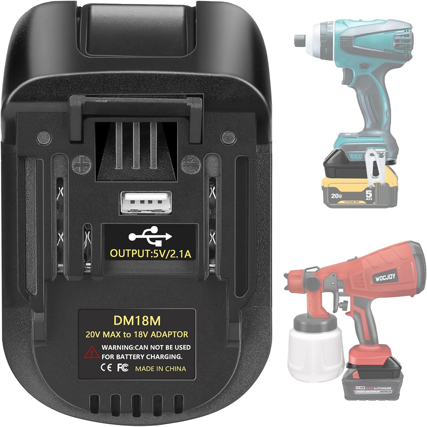 Ryobi 18v Battery Milwaukee M18 To Power Wheels Adapter With Low