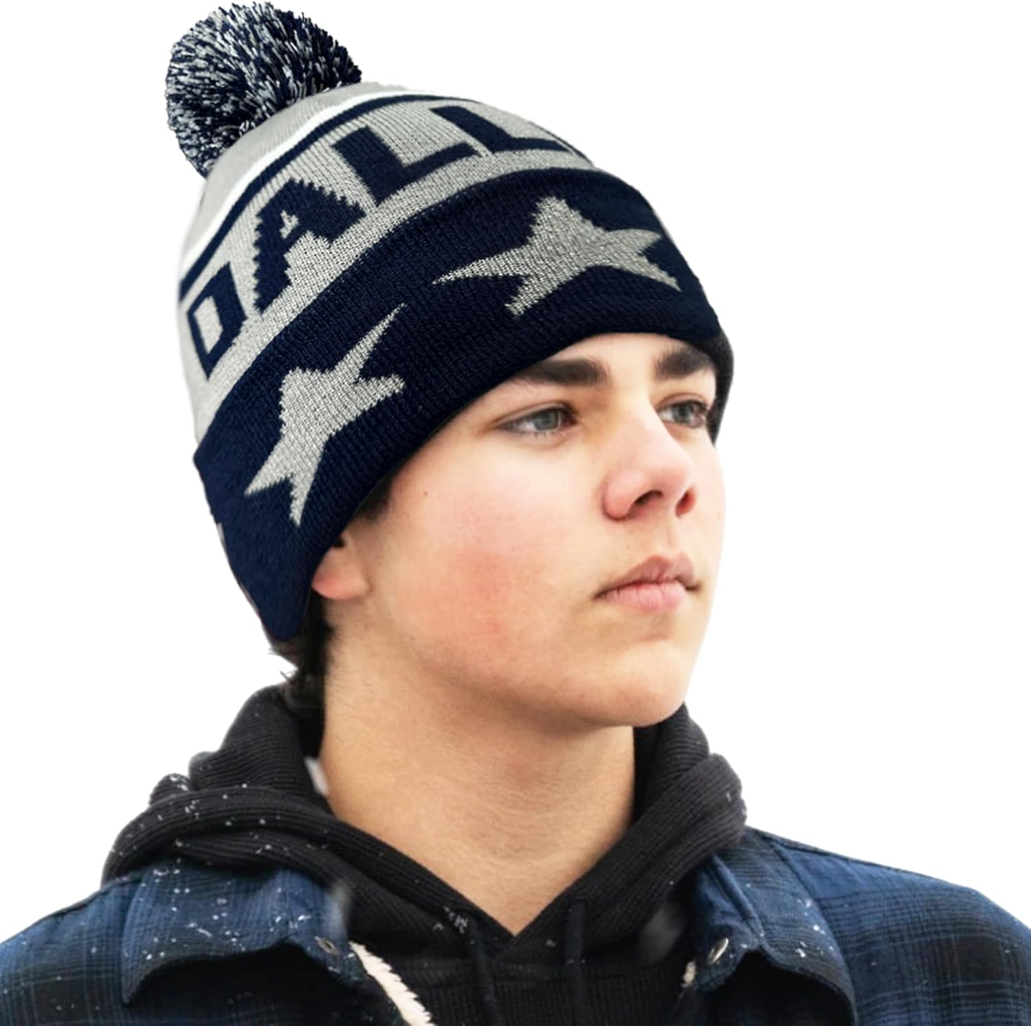 Beanie Hat Football Knit Hats Winter Cuffed Stylish Beanie Cap Sport Fans Fashion Toque Cap - Image 5