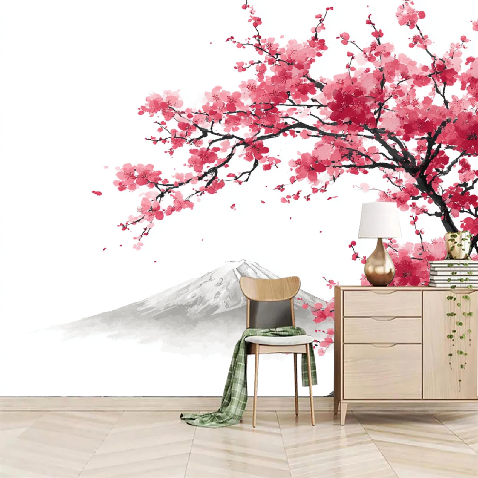 Papier peint fleurs de cerisier 150x100 cm pour décoration de salon