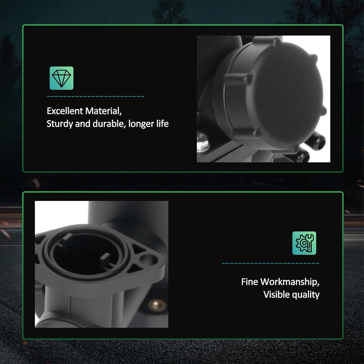 SCITOO Thermostat Housing Assembly Compatible For Ford For Thunderbird 2003-2005,For Lincoln For LS 2003-2006