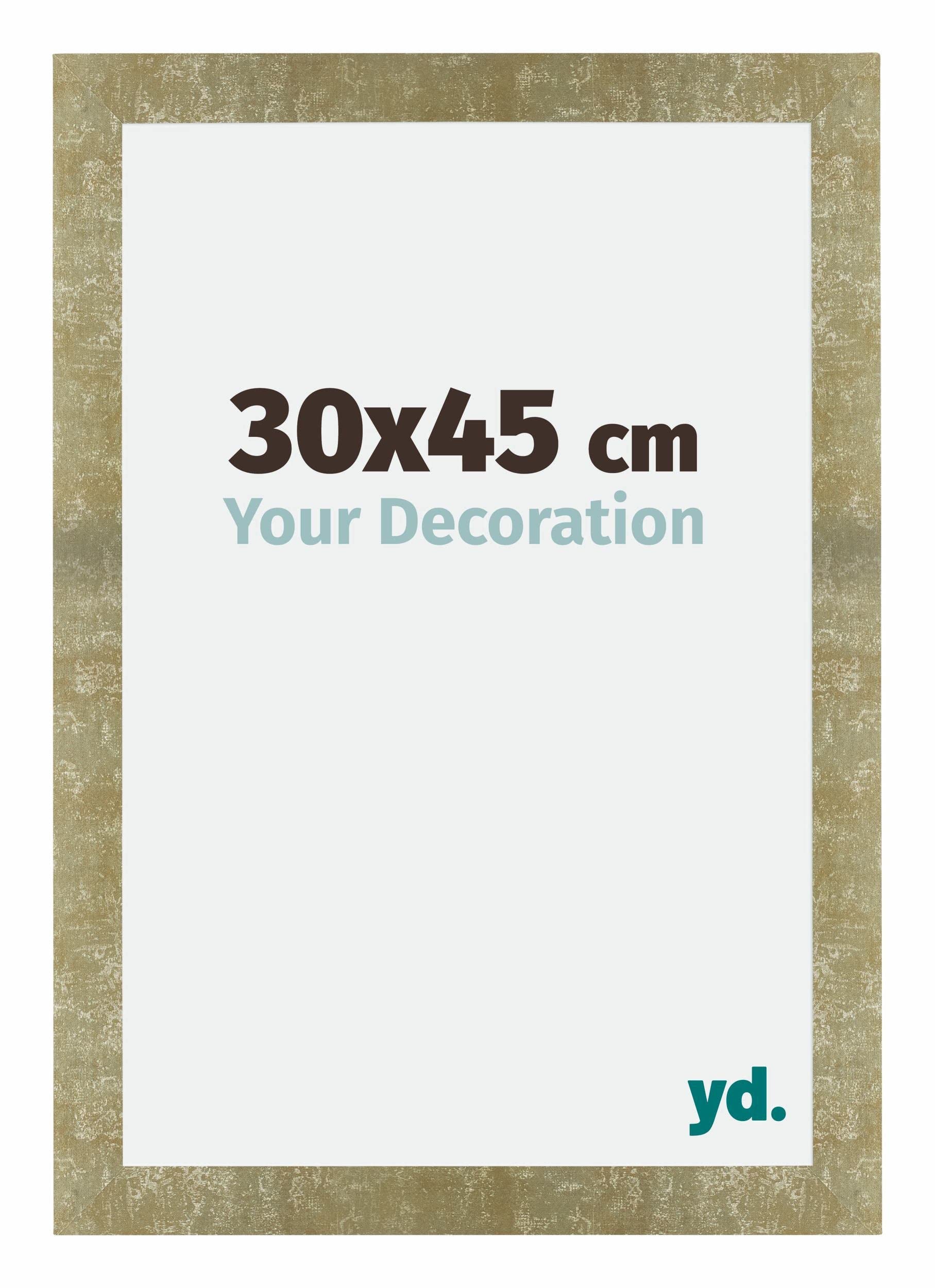 Your Decoration - Picture Frame 30x45 cm - Gold Antique - Decorative Wall Frame in MDF with Antireflection - Frame 30x45 - Mura — image 1
