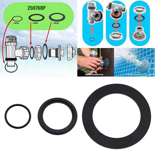 Kit de juntas y anillos grandes de goma para filtro 25076RP miniatura 5