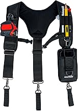 MELOTOUGH Tool Belt Suspenders Work Belt Suspenders for Men Big and Tall Construction Bag Suspenders Padded Work belt for Carpenter/Electrician/Roofing/Farmer work(Y Back)