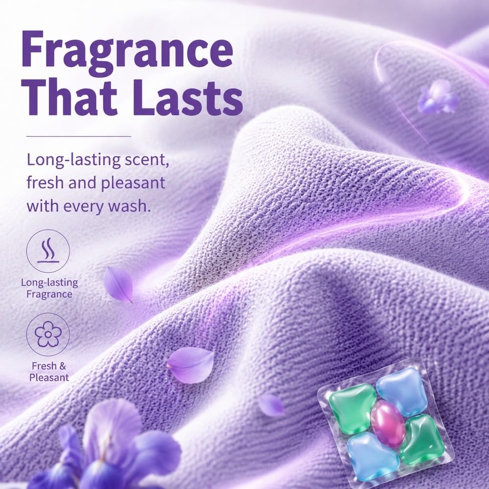 Perline 5-in-1 Per Bucato, 140 Pz., Profumo Bluebell. | Pulizia Profonda, Ammorbidisce E Protegge Il Colore, Fragranza Fresca.