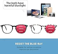 Vista 4 de VIDEBLA Gafas de lectura progresivas multienfoque con bloqueo de luz azul para mujeres/hombres, lectores de computadora con bisagra de resorte