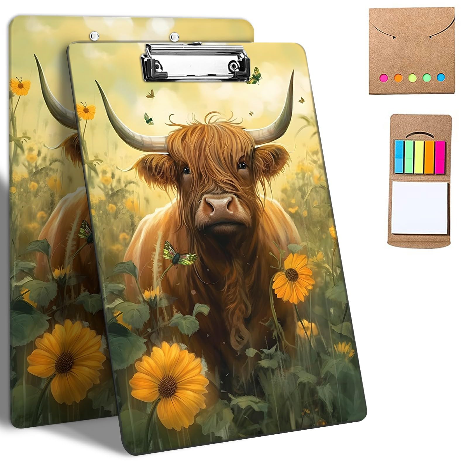 GFRGTFHYT Plastic Clipboards, 9 x 12.5 Clip Boards with Low Profile Clip, Cute Clipboard Clip Board Stardard A4 Letter Size with Notes for Classroom,