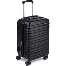 21" Hardside Carry-On Luggage with Spinner Wheels, Expandable for Up to 25% More Space, Scratch-Resistant Hard Shell, Telescoping Handle, Black