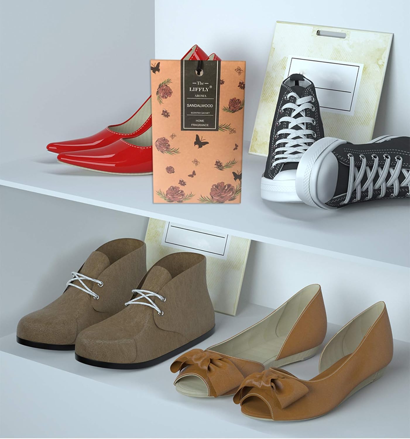 14 Packs Scented Sachets Bag for Drawers and Closets Long-Lasting Home Fragrance Sachet Lavender Rose Jasmine Ocean Vanilla Sandalwood 6 Different Scent Gift Box - Image 5