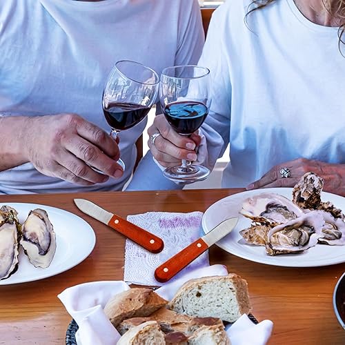 Miniatura 7 de 2P 6.8 pulgadas cuchillos de acero inoxidable con mango antideslizante de madera y 2 pares de guantes resistentes a cortes de nivel 5 (L), cuchillo