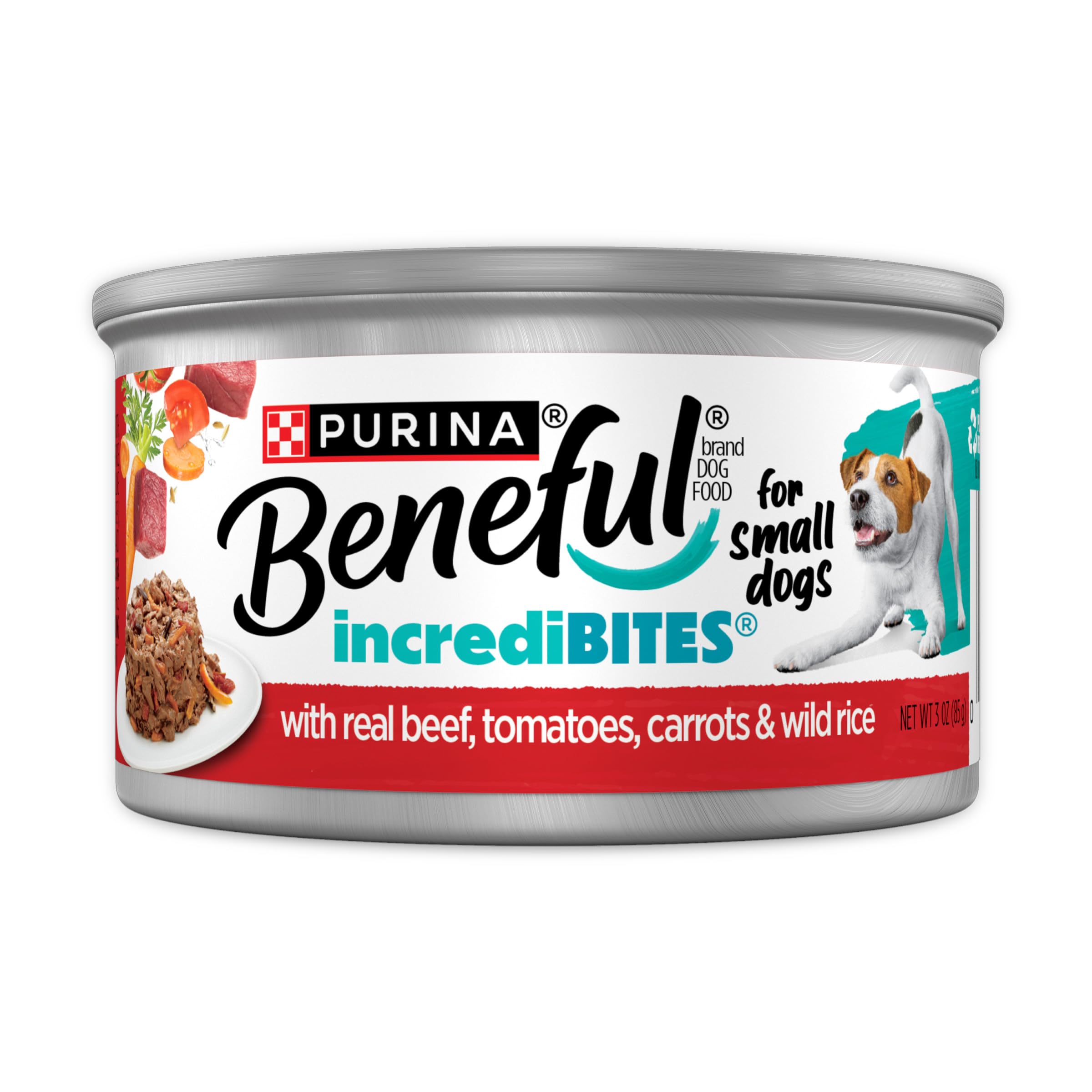 Purina Beneful Small Breed Wet Dog Food in Gravy, IncrediBites With Real Beef - (Pack of 12) 3 oz. Cans