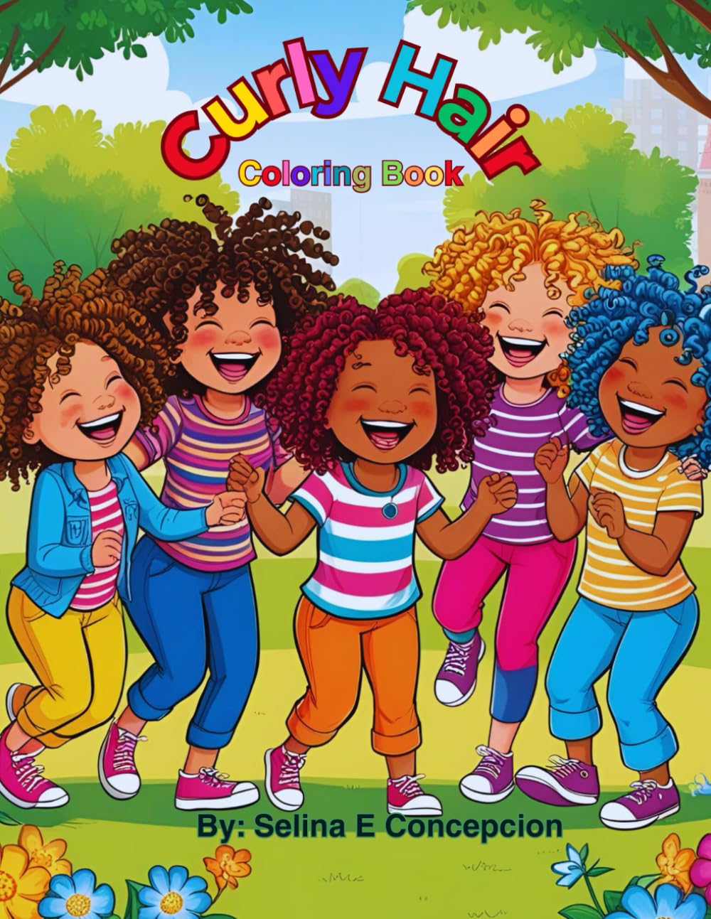 Curly Hair Coloring Book: Color My Curls Coloring Book: My curls are my superpower