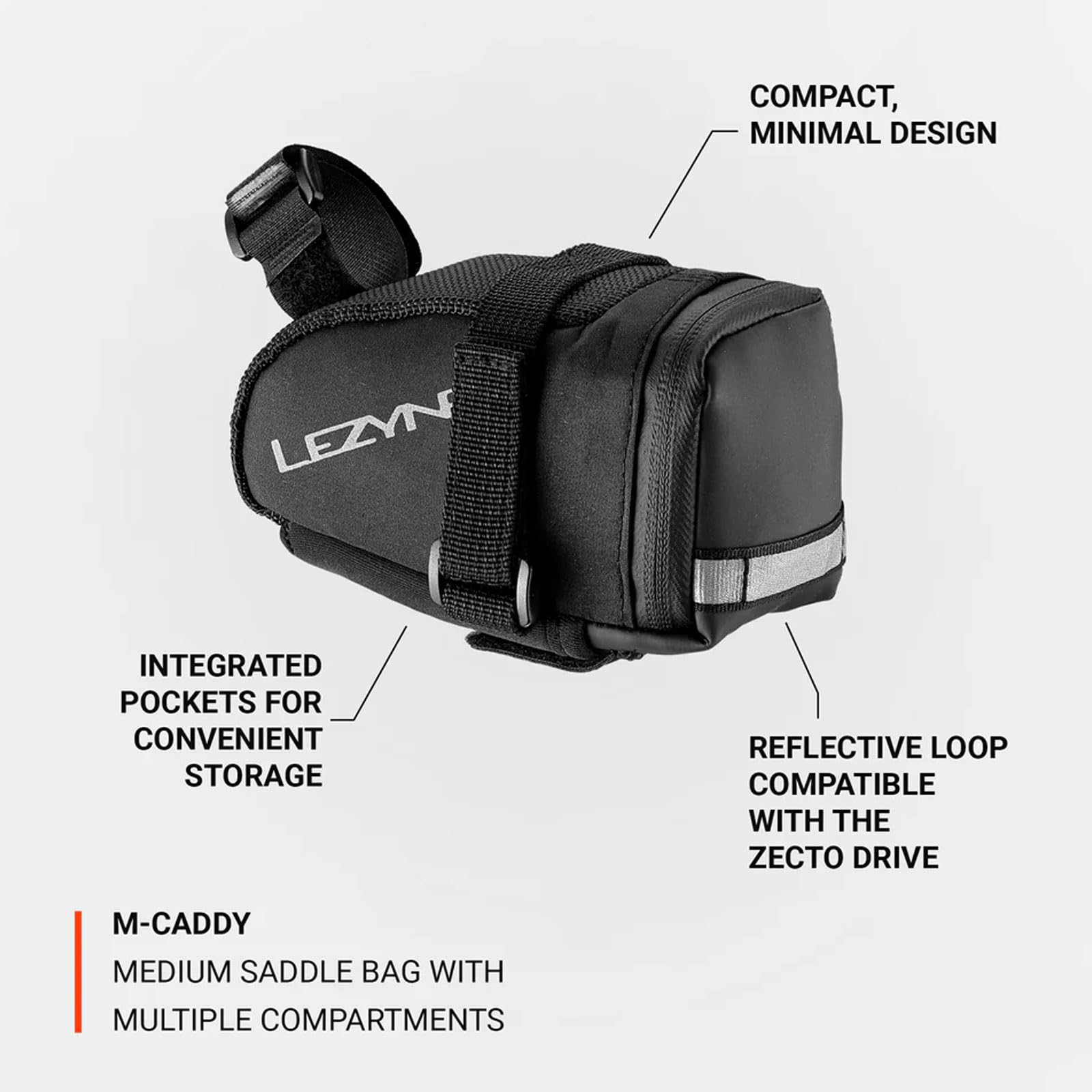 LEZYNE Caddy torba podsiodłowa dla dorosłych, uniseks, czarna, 0,6