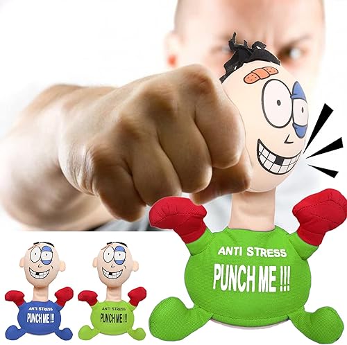 Muñeca eléctrica de felpa antiestrés, juguete interactivo de escritorio para adultos, saco de boxeo para descomprimir, juguete gritando, juguetes