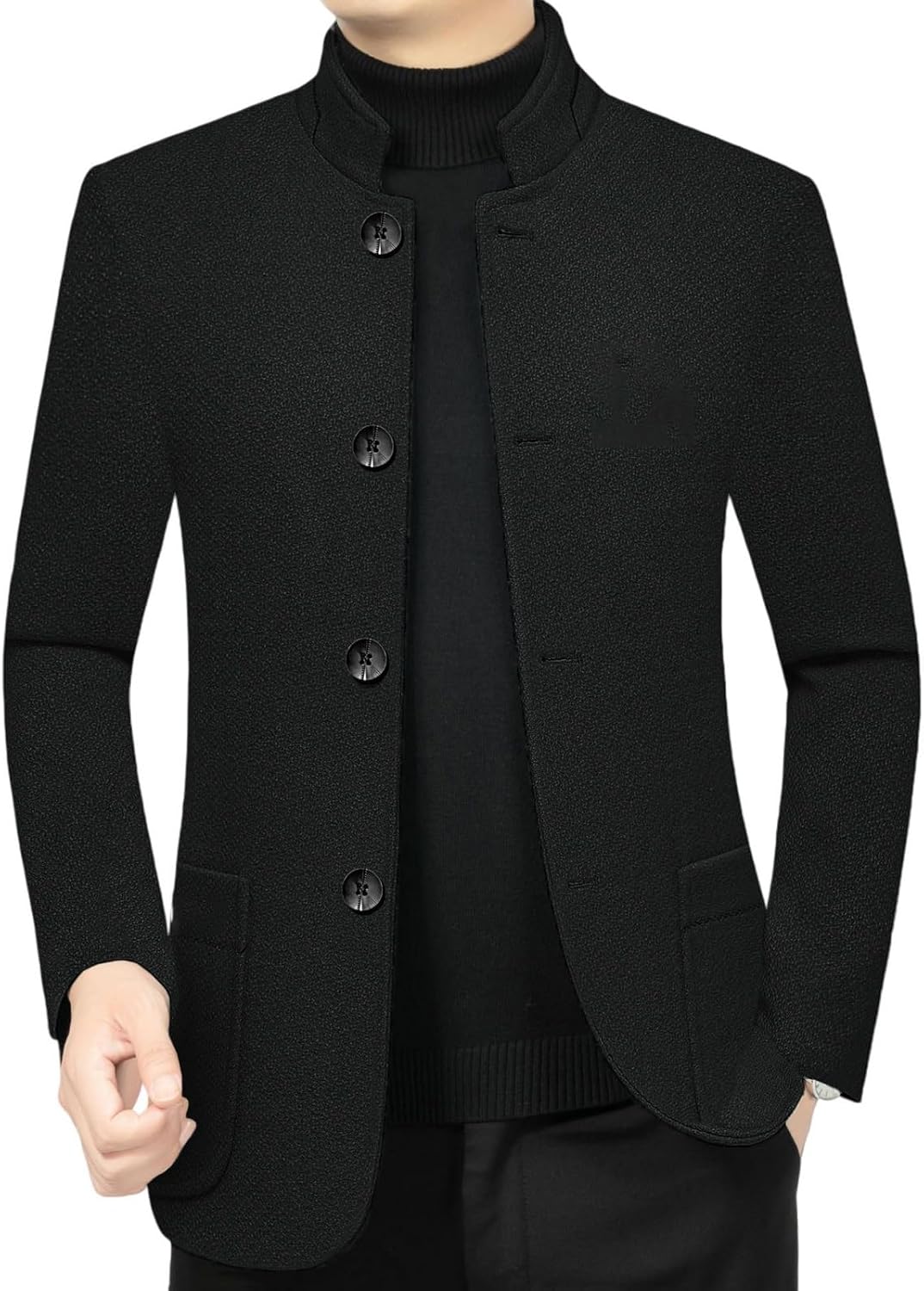 Men’s Spring Stand-Collar Zhongshan-Style Business Casual Versatile Blazer