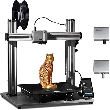 Snapmaker 2.0 A350T 3D Printer,3 in 1 3D Printer with 3D Printing Laser Engraver CNC Carving,Auto Bed Leveling,FDM 3D Printer with Filament Run-Out Detection&Resume Printing,Large Build Size